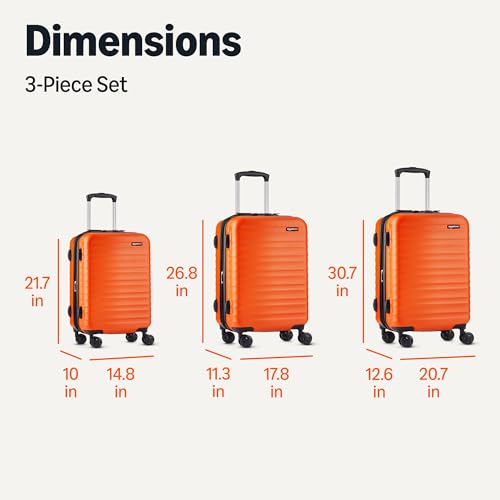 Thumbnail 5 de Amazon Basics Hard Shell Luggage Set (Small, Medium, Large) – Burnt Orange
