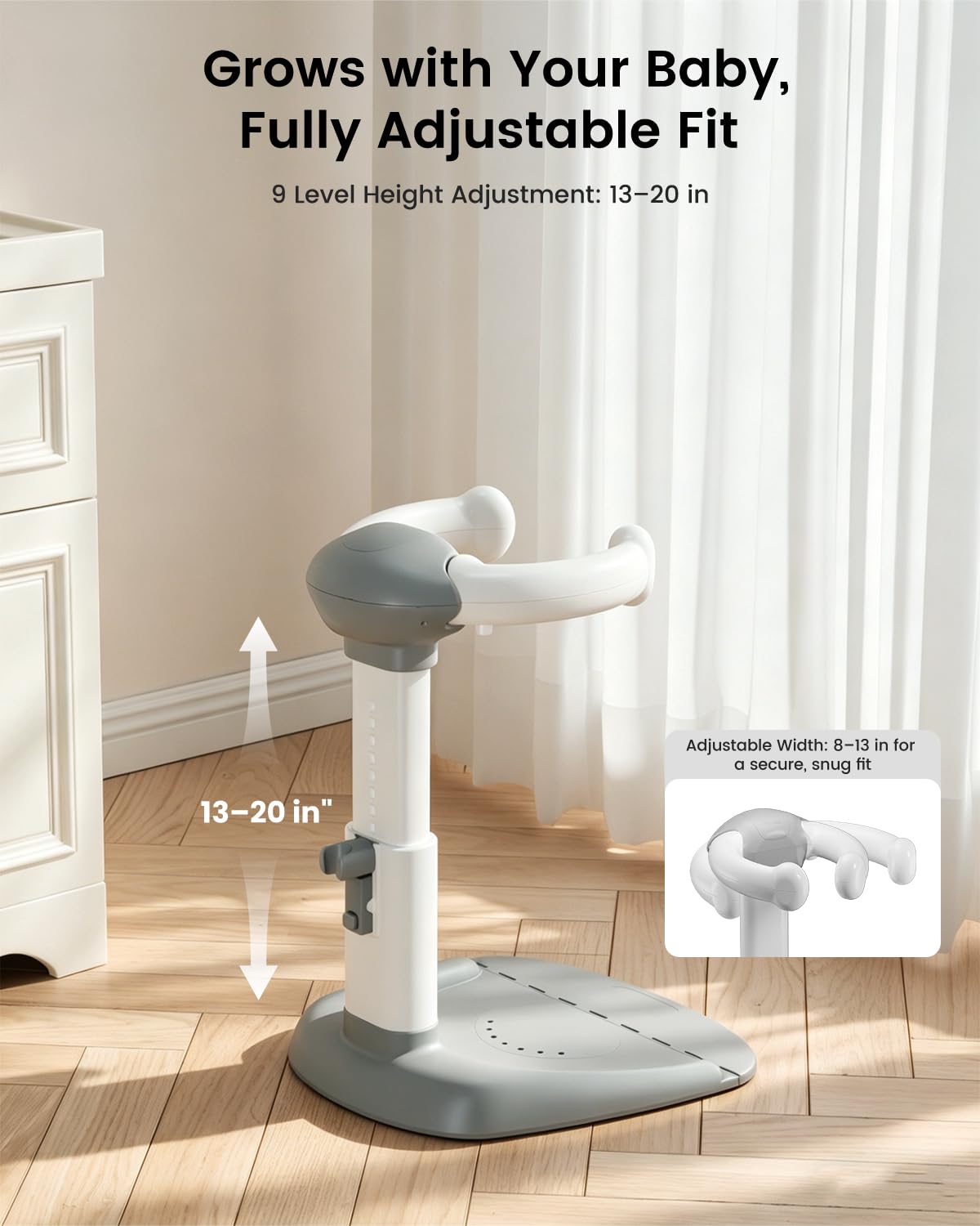 Detalle 2 de COOSEYA Baby Bath with Shower Stand Support | Adjustable Shower Tower and Anti-Slip for Toddlers