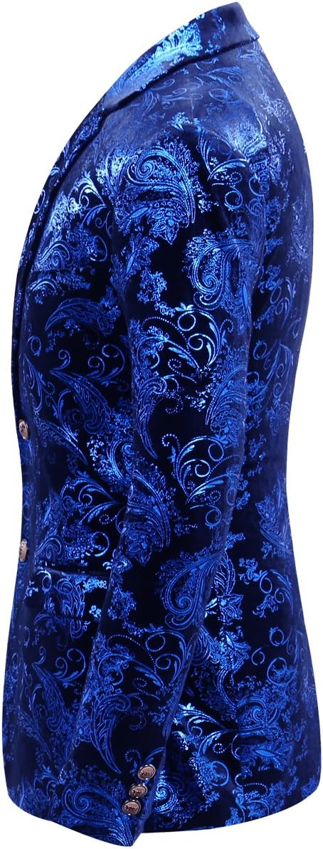 Thumbnail 1 de Allthemen Herren Pailletten Sakko Gold Glitzer Blazer Slim Fit