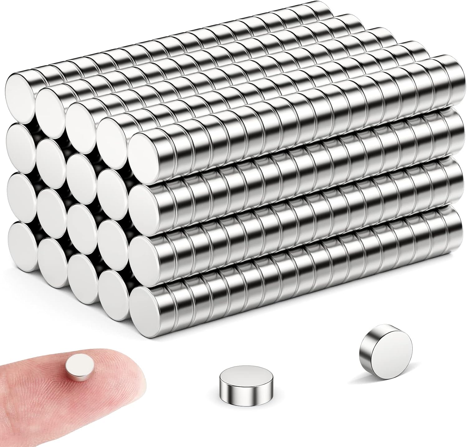 FINDMAG 50 Pcs 5 mm x 2 mm Neodymium Magnets with Storage Case