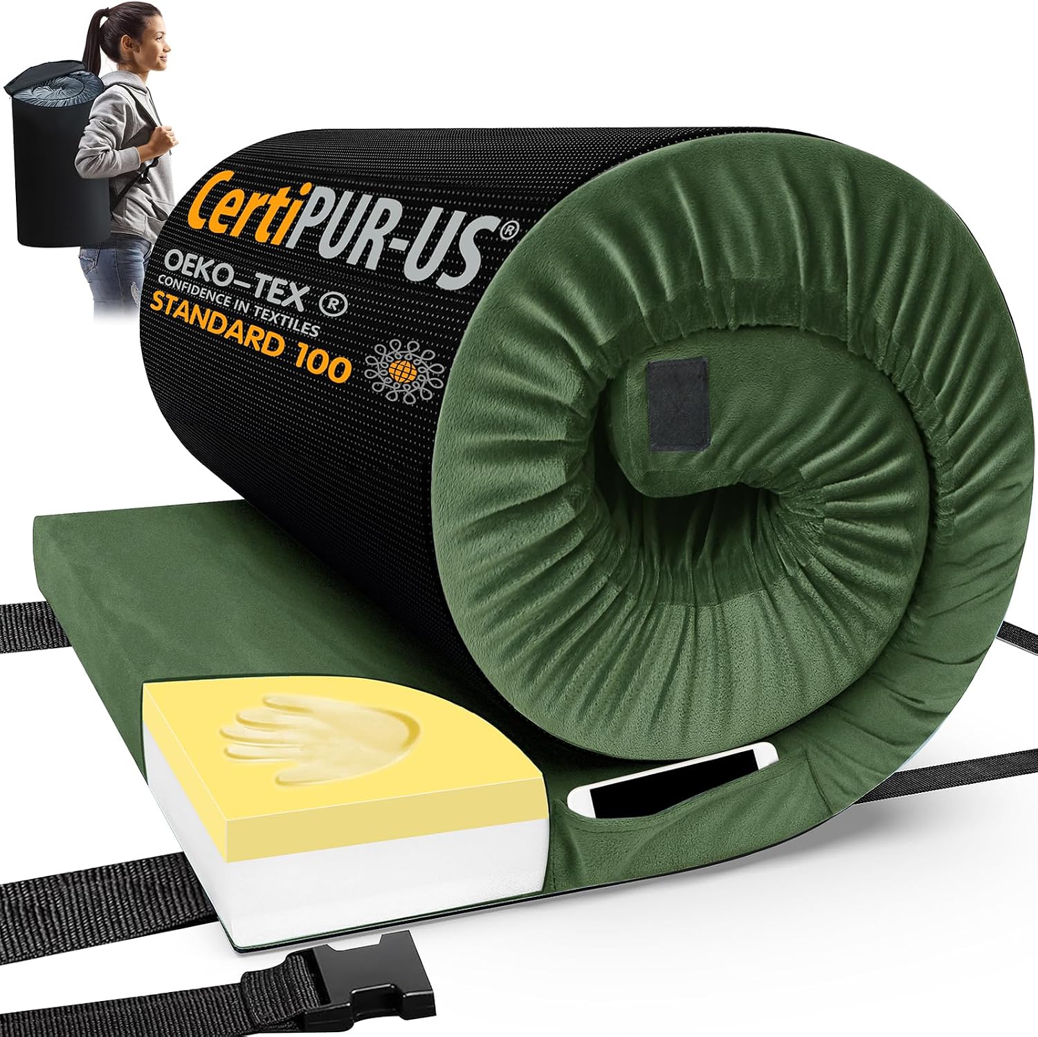 Thumbnail 6 de CYMULA Memory Foam Camping Mattress Pad 1️⃣