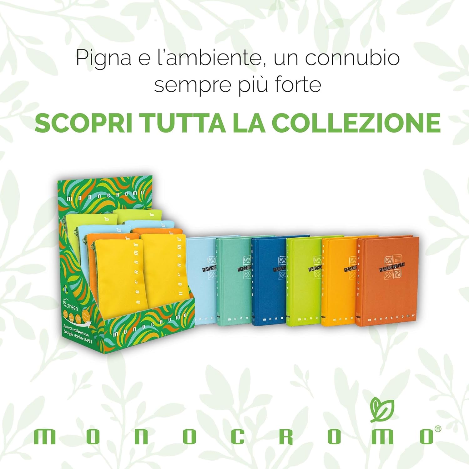 Thumbnail 4 de Pigna MONOCROMO GREEN Raccoglitore con anelli f.to A4 (27x32 cm) - 5 pezzi