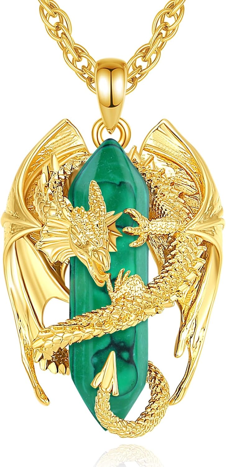 Detalle de INFUSEU Kristall Drachen Kette 42,3 mm