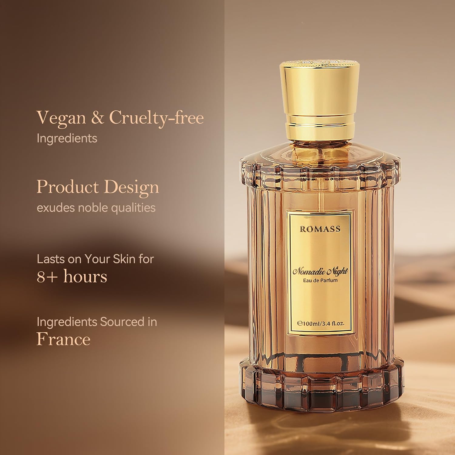 Thumbnail 2 de ROMASS Nomadic Night Long Lasting Unisex Oud Perfume – 3.4oz / 100ml Eau de Parfum