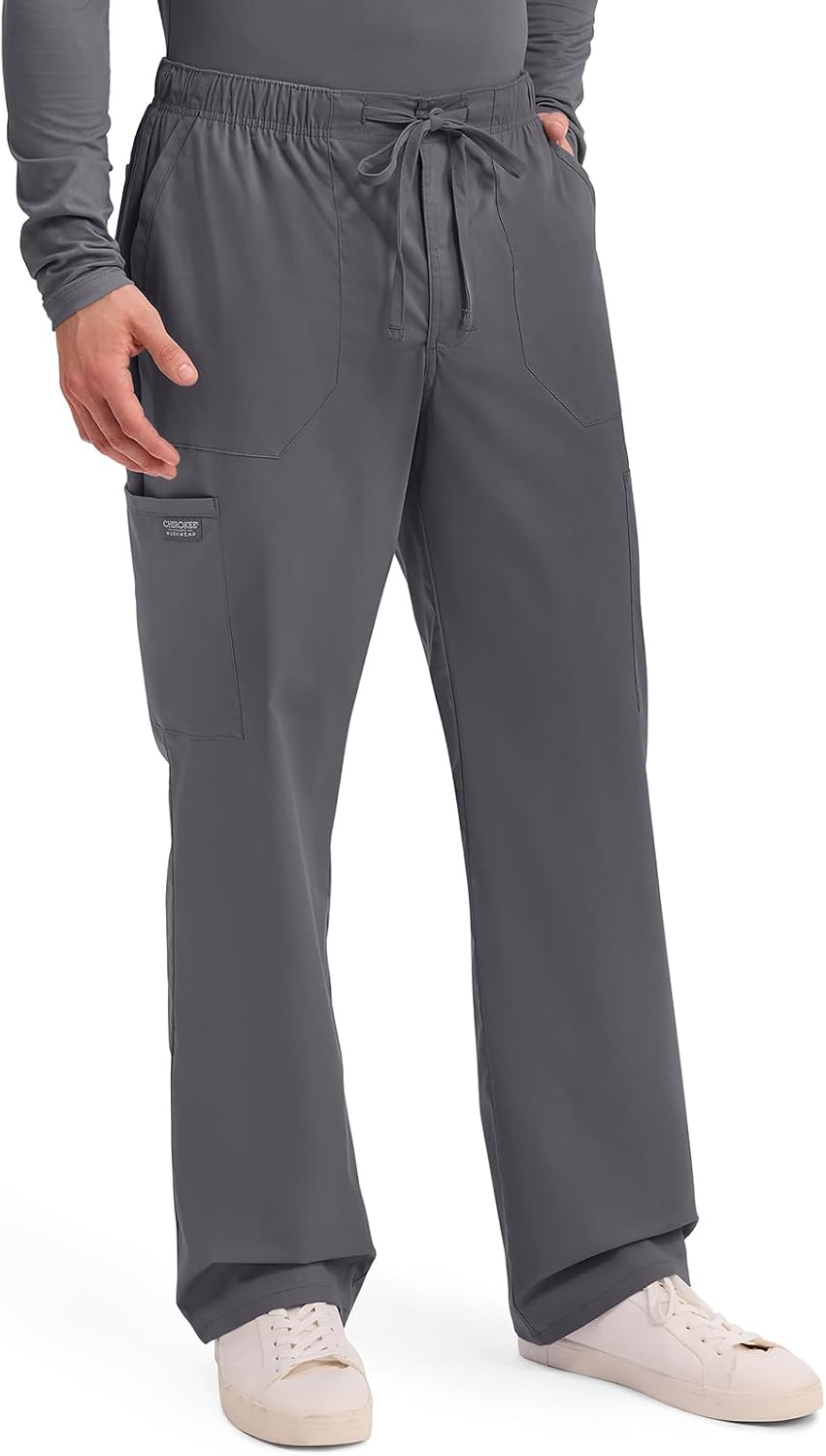 Thumbnail 5 de Cherokee WW Professionals Men's Tapered Cargo Scrub Pants, 5 Pockets, 2-Way Stretch