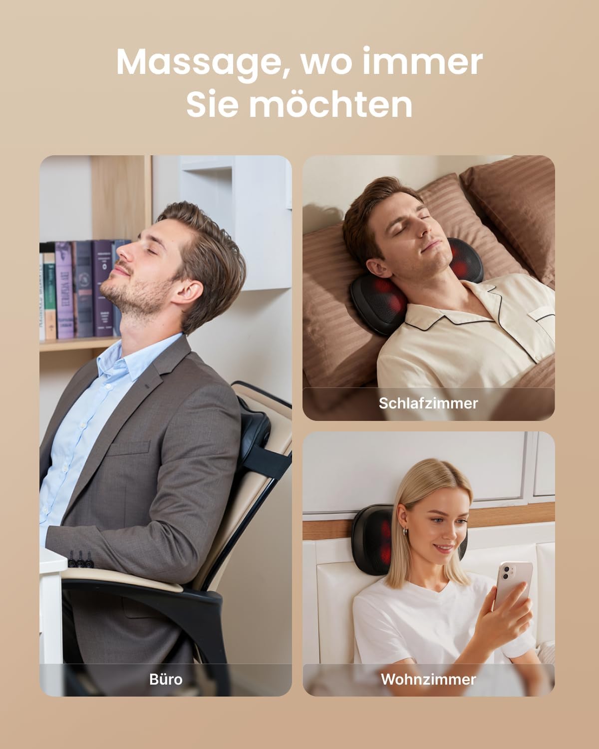 Thumbnail 4 de RENPHO RF-067 Shiatsu Massagekissen 4D mit Wärme