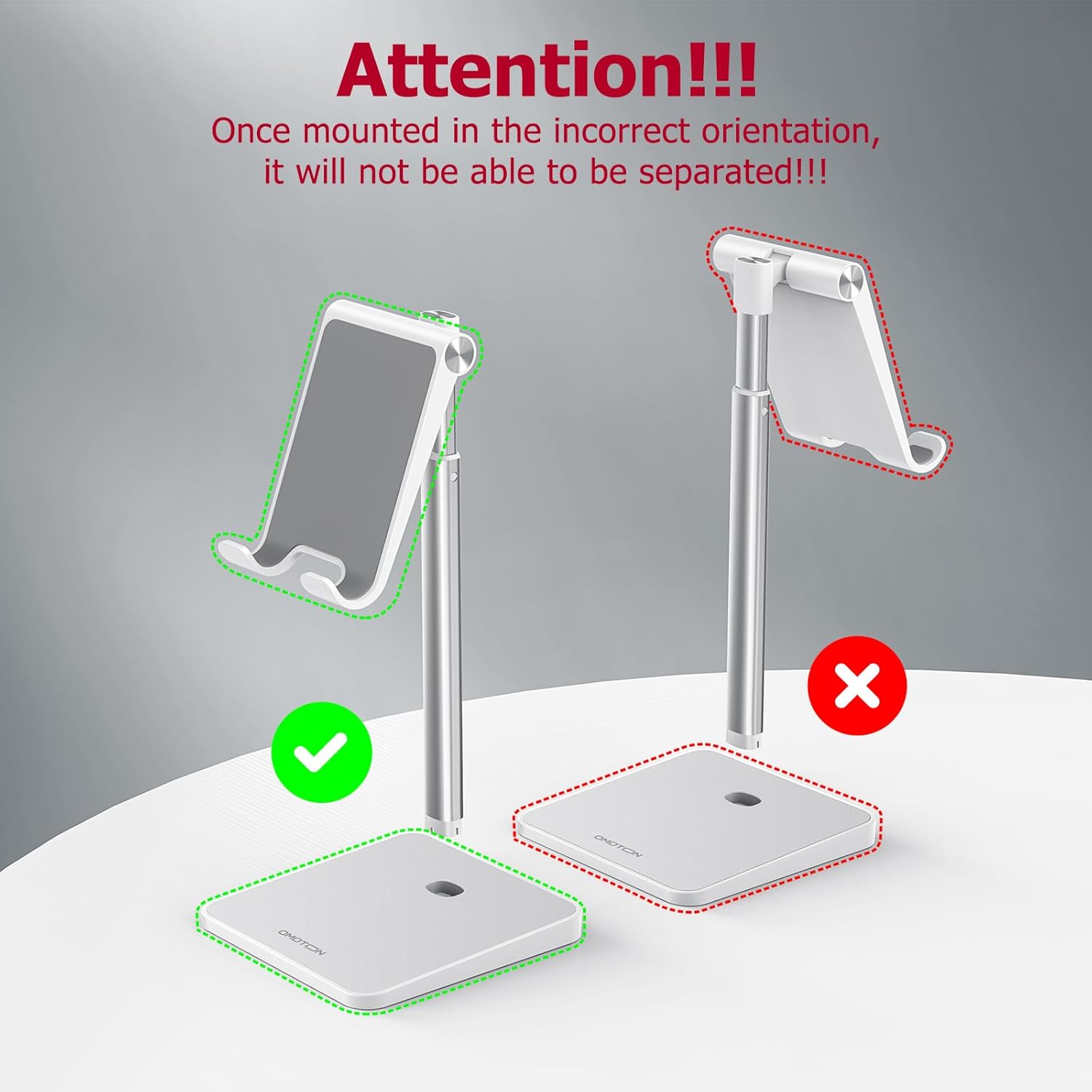 Thumbnail 1 de OMOTON Phone Stand adjustable height for iPhone 7"