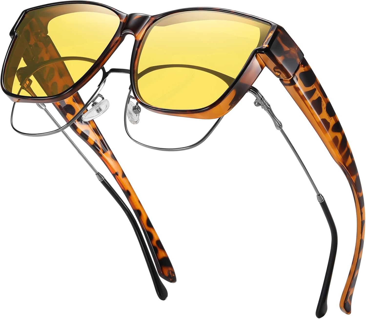 Detalle de GEGURI Polarized Sunglasses Fit Over Glasses - Oversized Square UV400 Night Driving Shades