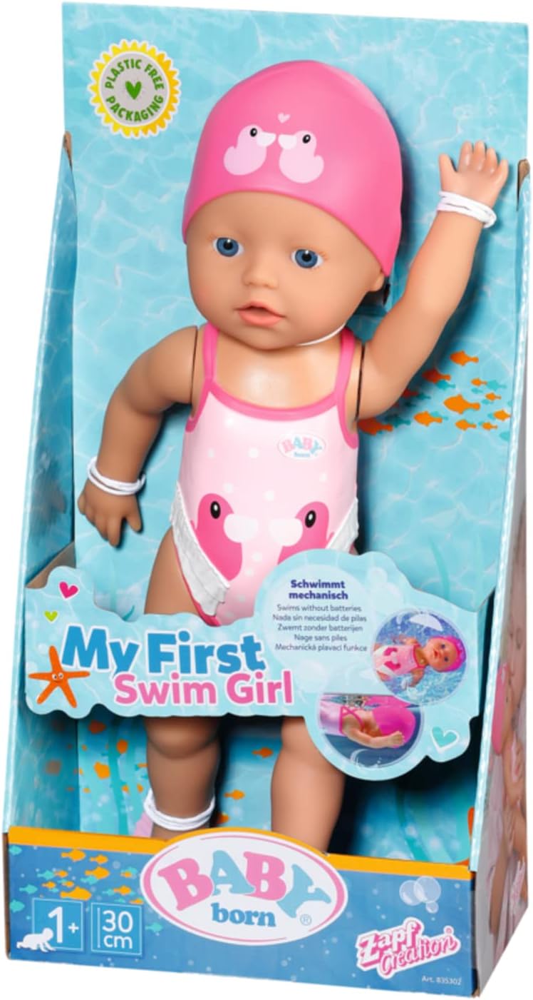 Thumbnail 6 de BABY born Lizzie nageur 30 cm — poupée de bain à remonter, étanche et sans piles (référence 835302)