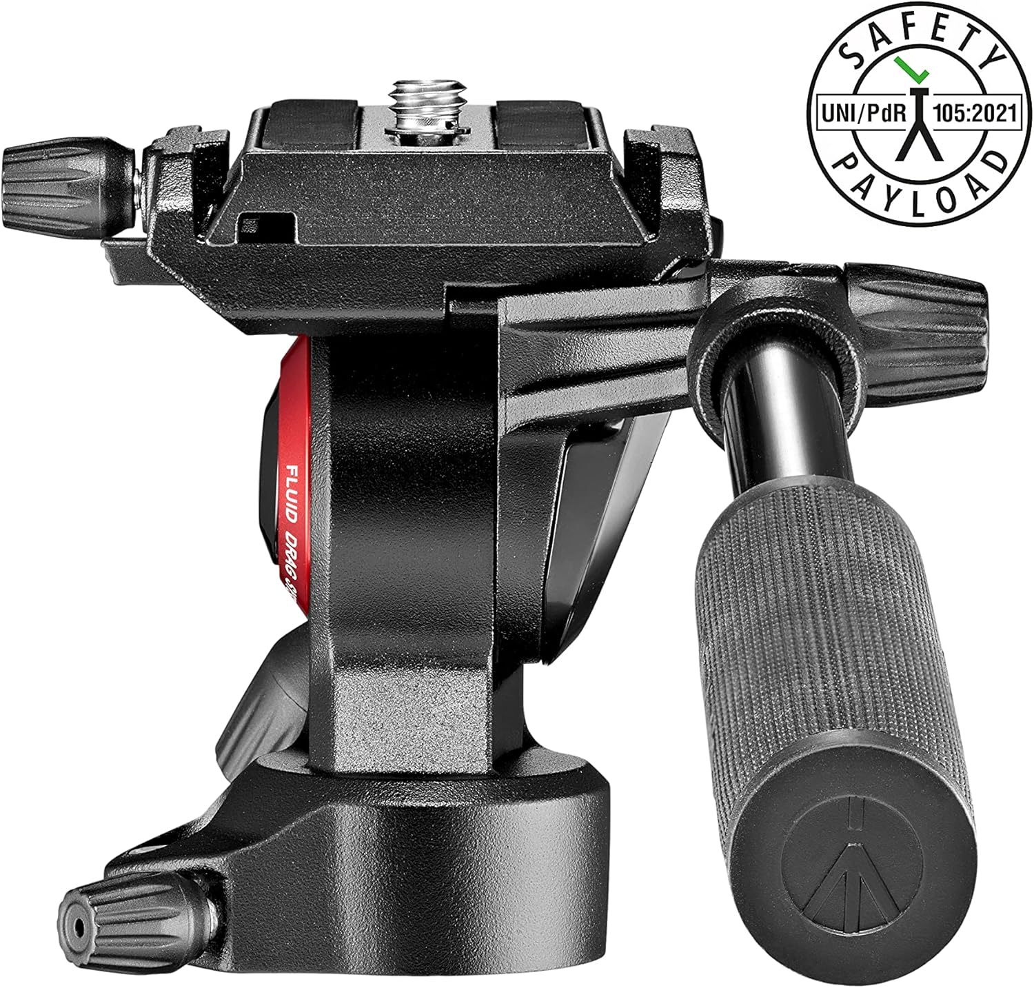 Detalle de Manfrotto MVH400AH Tête Fluide Befree pour Vidéo – Aluminium, charge max 4 kg, Noir