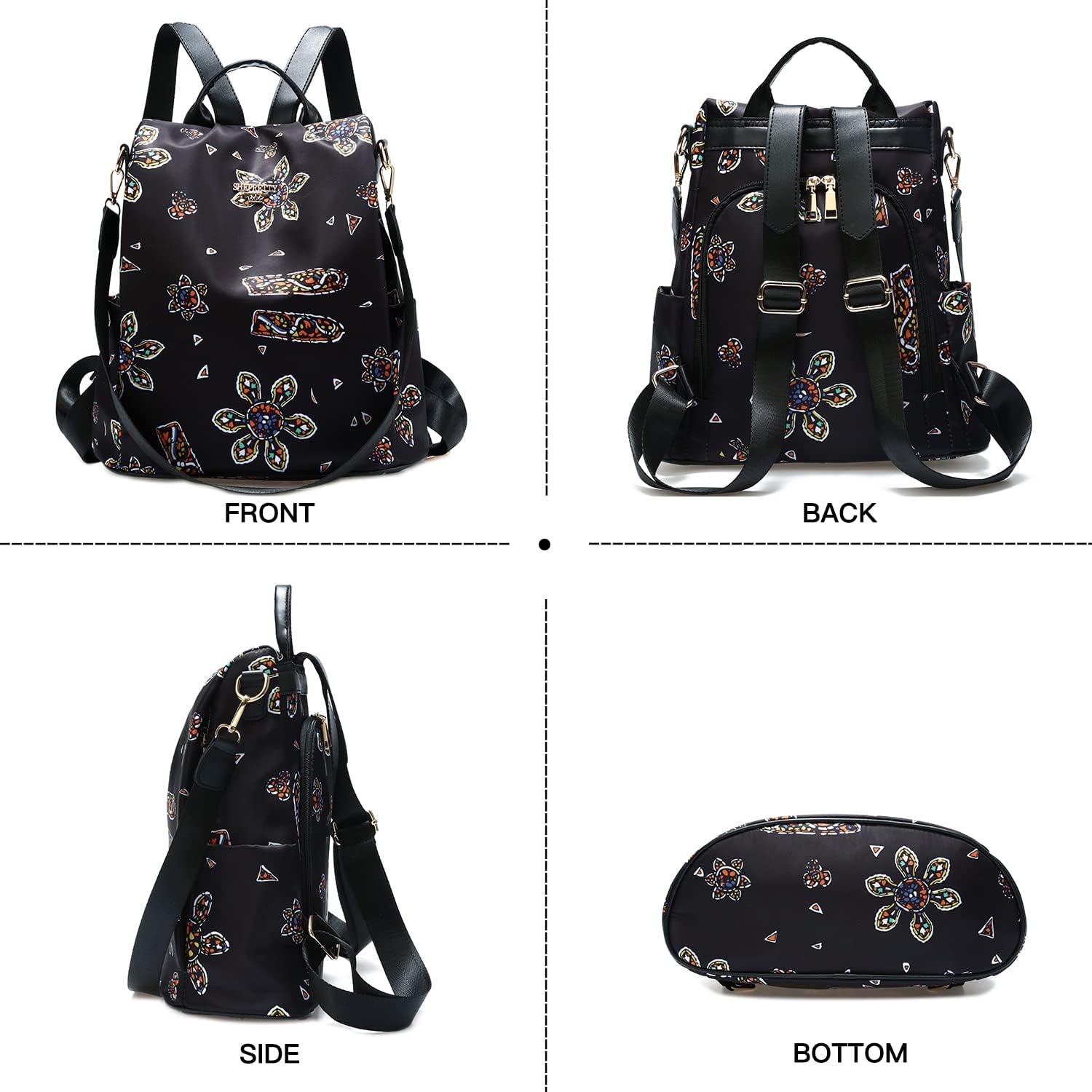 Detalle de Shepretty Zaino piccolo da donna: borsa impermeabile, versatilità e design antifurto