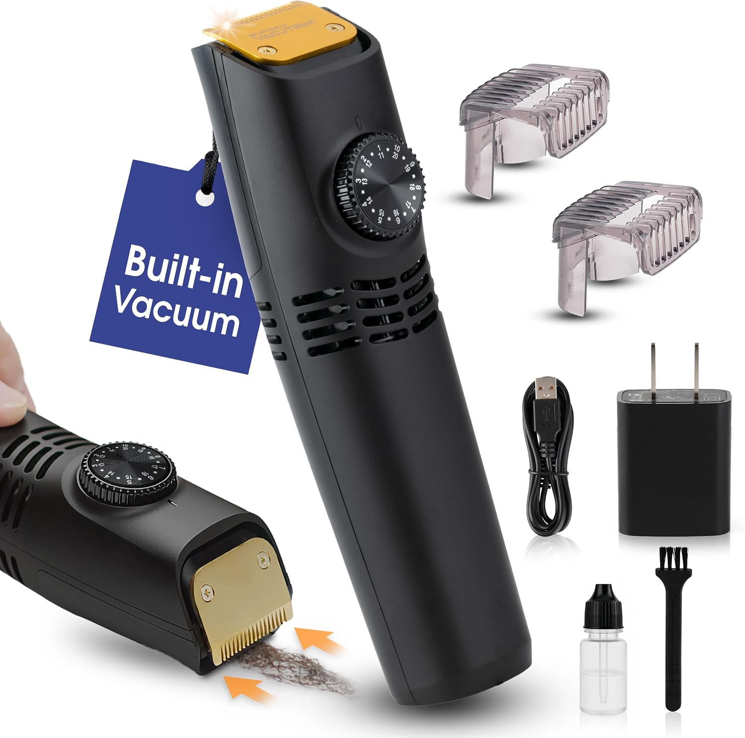 Thumbnail 6 de Bell+Howell Vacutrim Deluxe Cordless Beard Trimmer with Built-in Vacuum (20 Trim Settings)