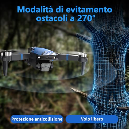 Detalle de SJsharp Drone con Camera per Adulti FPV LCD – 270° Prevenzione Ostacoli, 3D Flips, 32 GB SD, 250 g