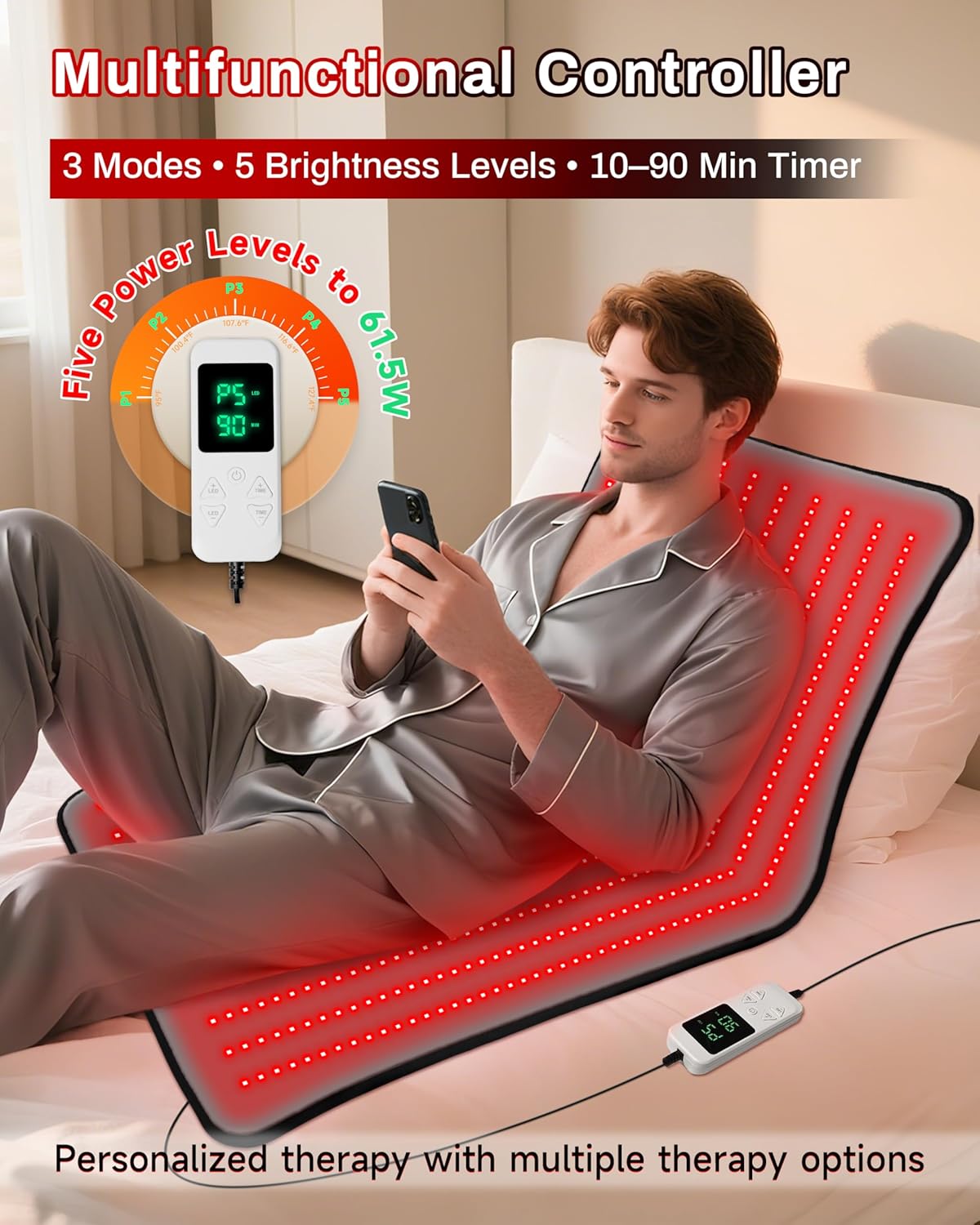 Detalle de Kaoudt red light therapy mat 38 x 23.6in