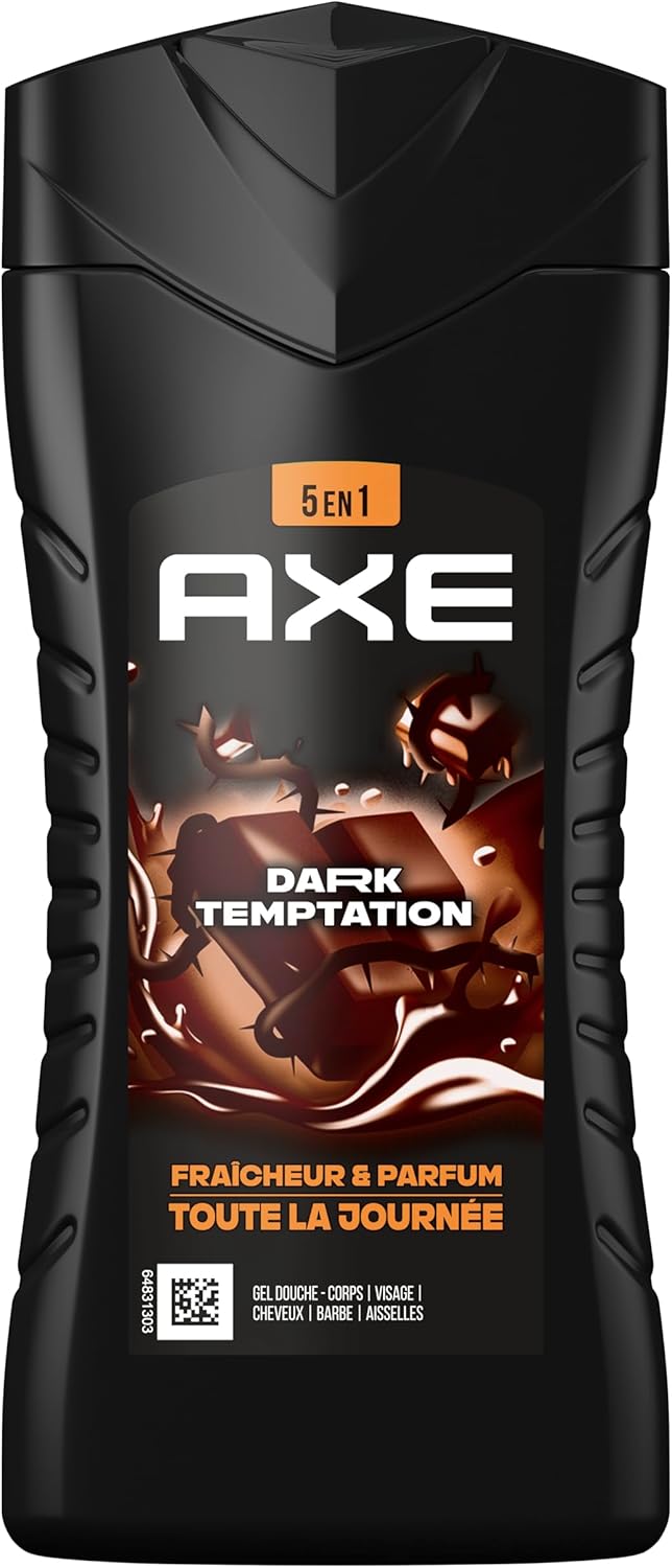 Thumbnail 1 de AXE Dark Temptation – Gel douche homme 5-en-1 250 ml (lot de 12) à l’odeur chocolat gourmand