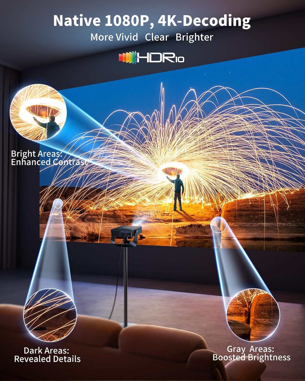 Thumbnail 4 de S36 Smart Mini Projector 1080P 📽