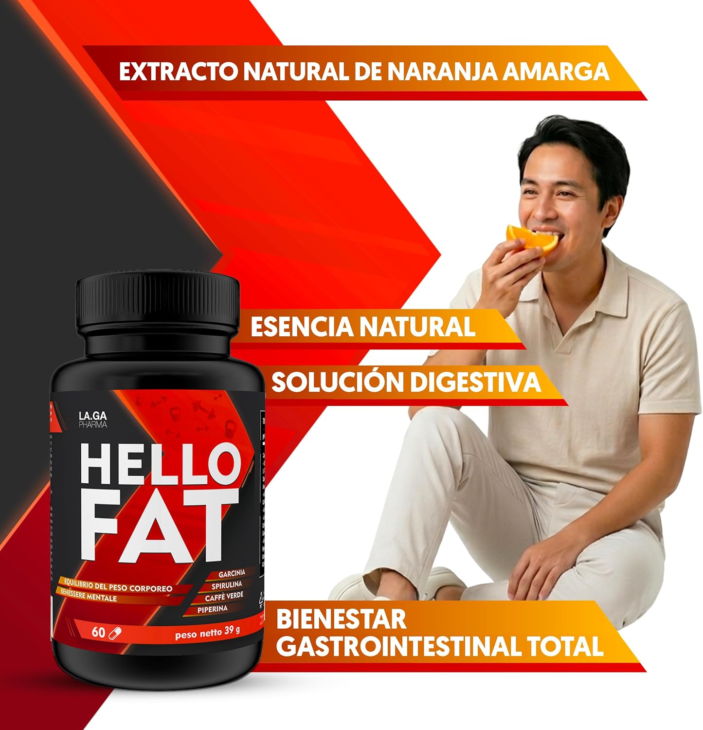 Thumbnail 2 de HELLO FAT Quemagrasas 60 pastillas