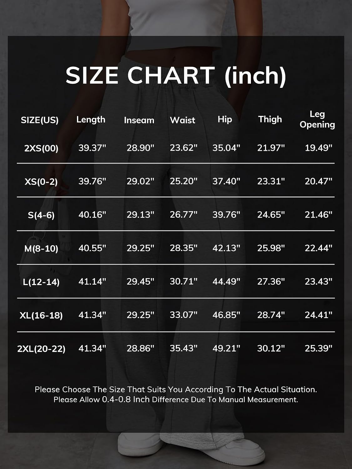 Thumbnail 6 de ATHMILE Womens Wide Leg Sweatpants high-waisted joggers