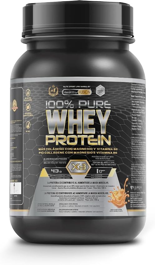 Detalle de Healthy Fusion Whey Protein 💪 Proteína de Colágeno y Magnesio, 1000g