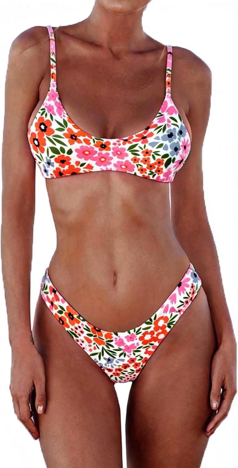 Detalle 2 de Women's scoop neck thong bikini swimsuit