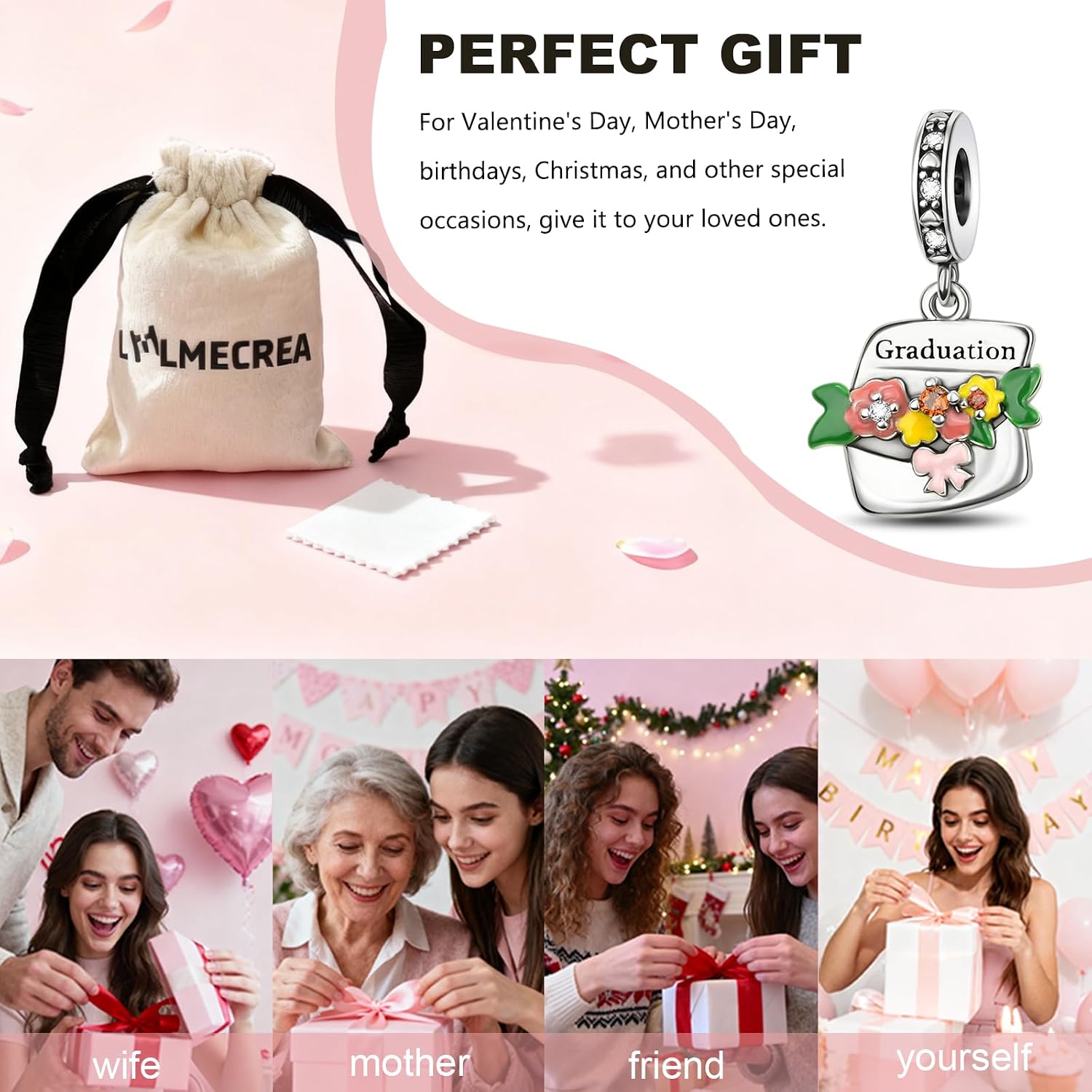 Thumbnail 5 de LMLMECREA Charms Anhänger 925 Sterling Silber Herz