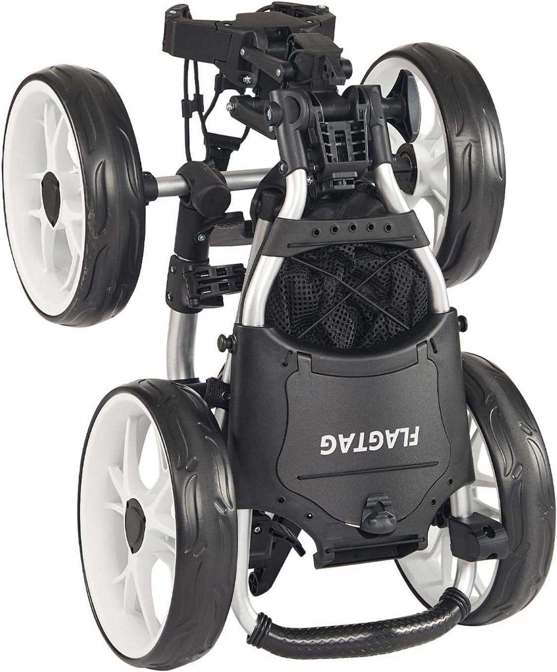 Thumbnail 6 de FLAGTAG Golf Push Cart 4-Wheels: Foldable 1-Click Aluminum Cart with Cup/ Umbrella Holders and Cooler