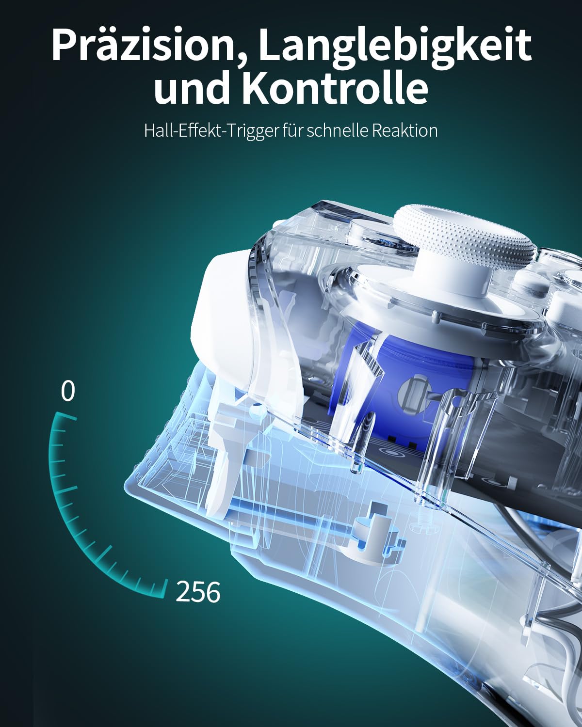 Detalle 1 de PC Controller Wireless mit Hall-Effekt Joystick