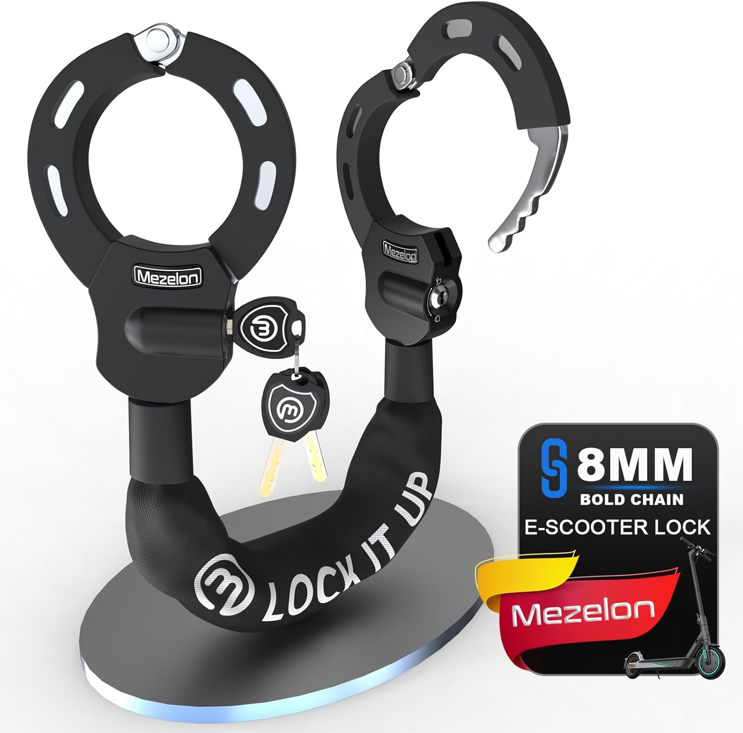 Detalle de Mezelon E Scooter Schloss 8 mm Fahrradschloss đź”’