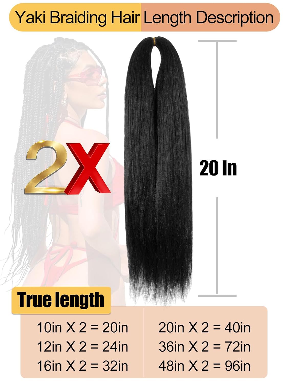 Detalle de KAVSORAI Braiding Hair 20 Inch