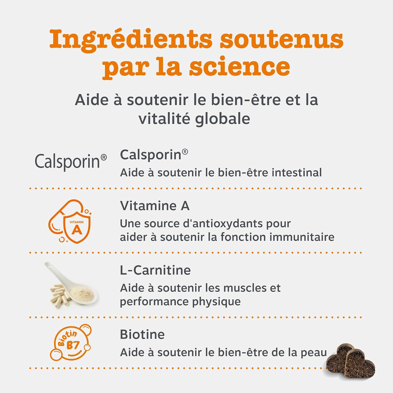 Detalle de Zesty Paws 9-in-1 Multifonctions pour Chien Senior – Friandise cœur moelleux, 90 unités