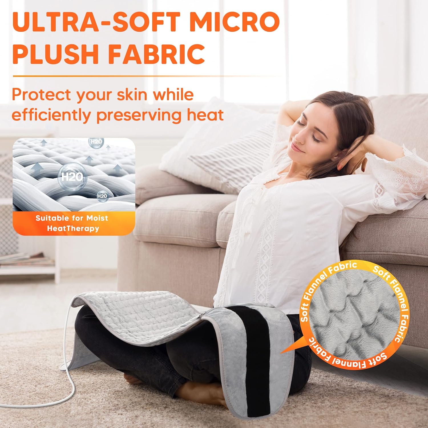 Detalle 2 de Aisutha Soft Heating Pad 12" x 48" for back relief ♨