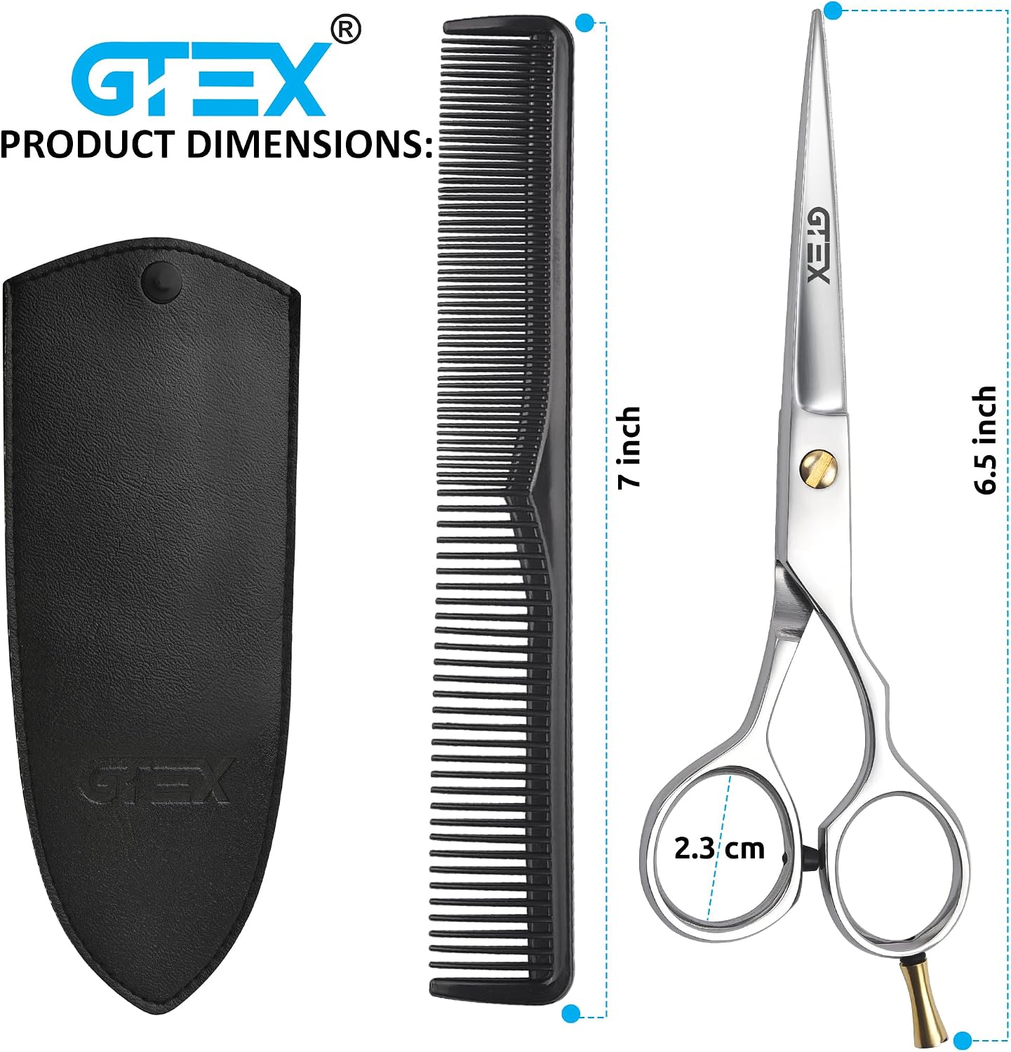 Thumbnail 6 de GTEX Hair Scissors, 6.5 Inch Professional Hair Cutting Scissors for Women, Men, and Adults