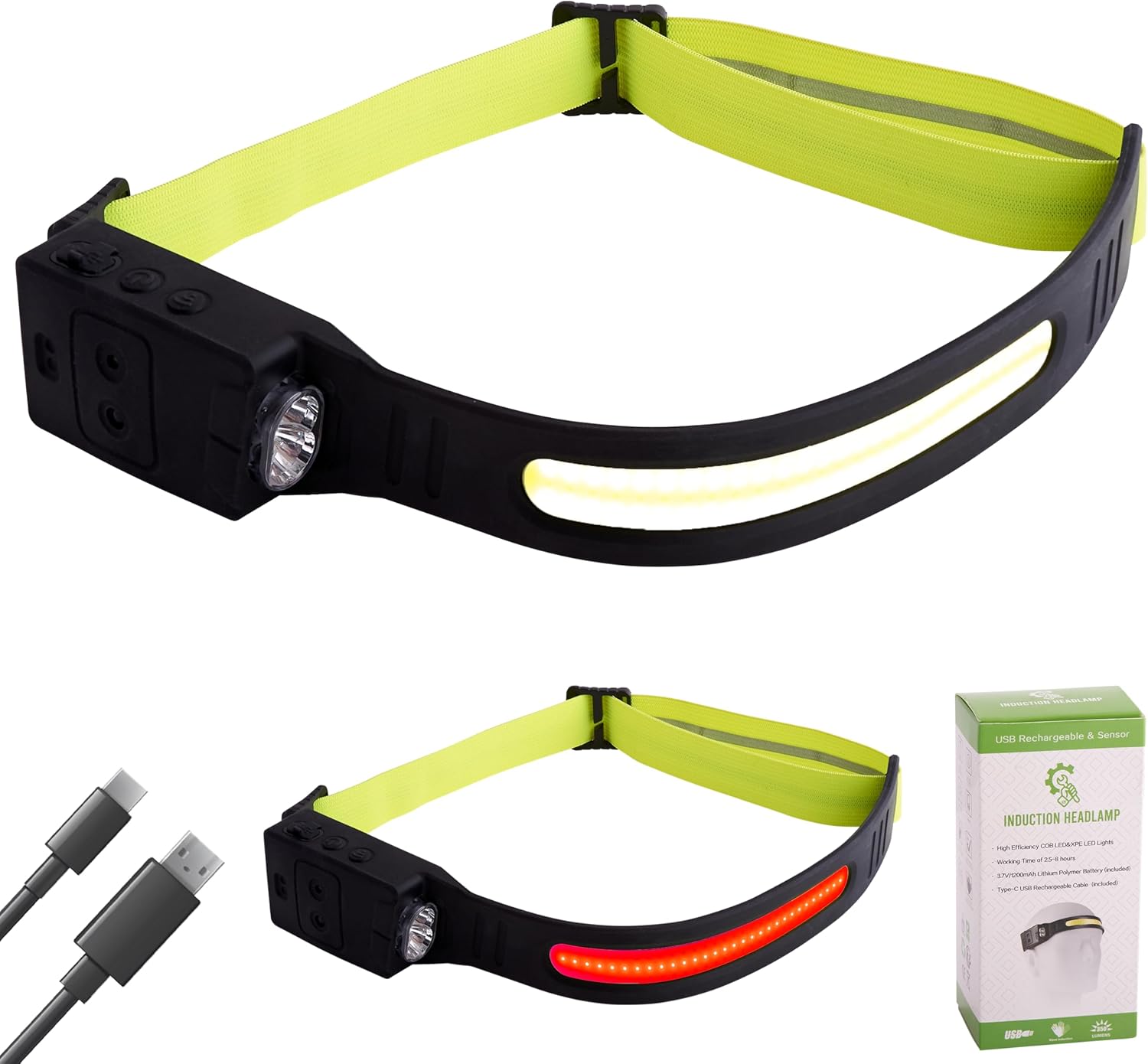 Thumbnail 1 de Rechargeable LED head torch with 230° beam