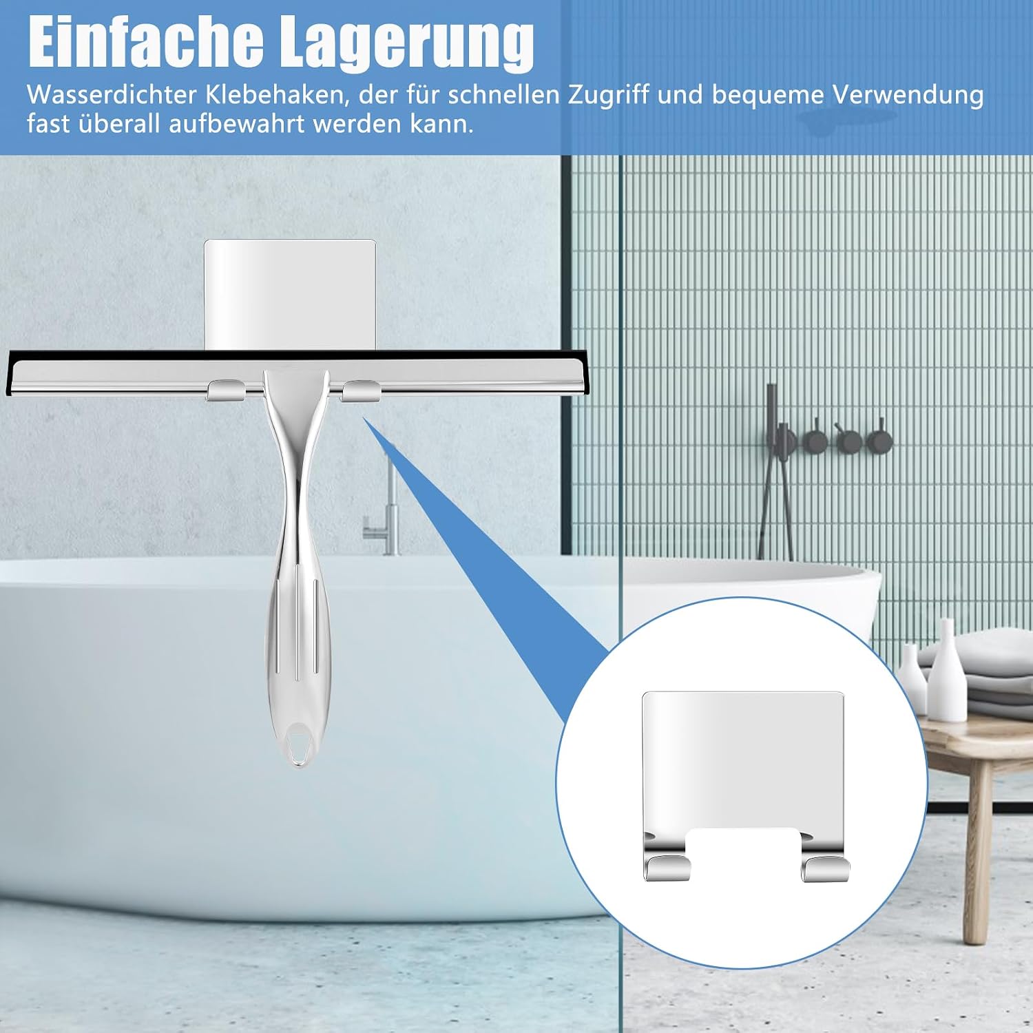 Thumbnail 4 de Wlich Duschabzieher Abzieher Edelstahl 10″