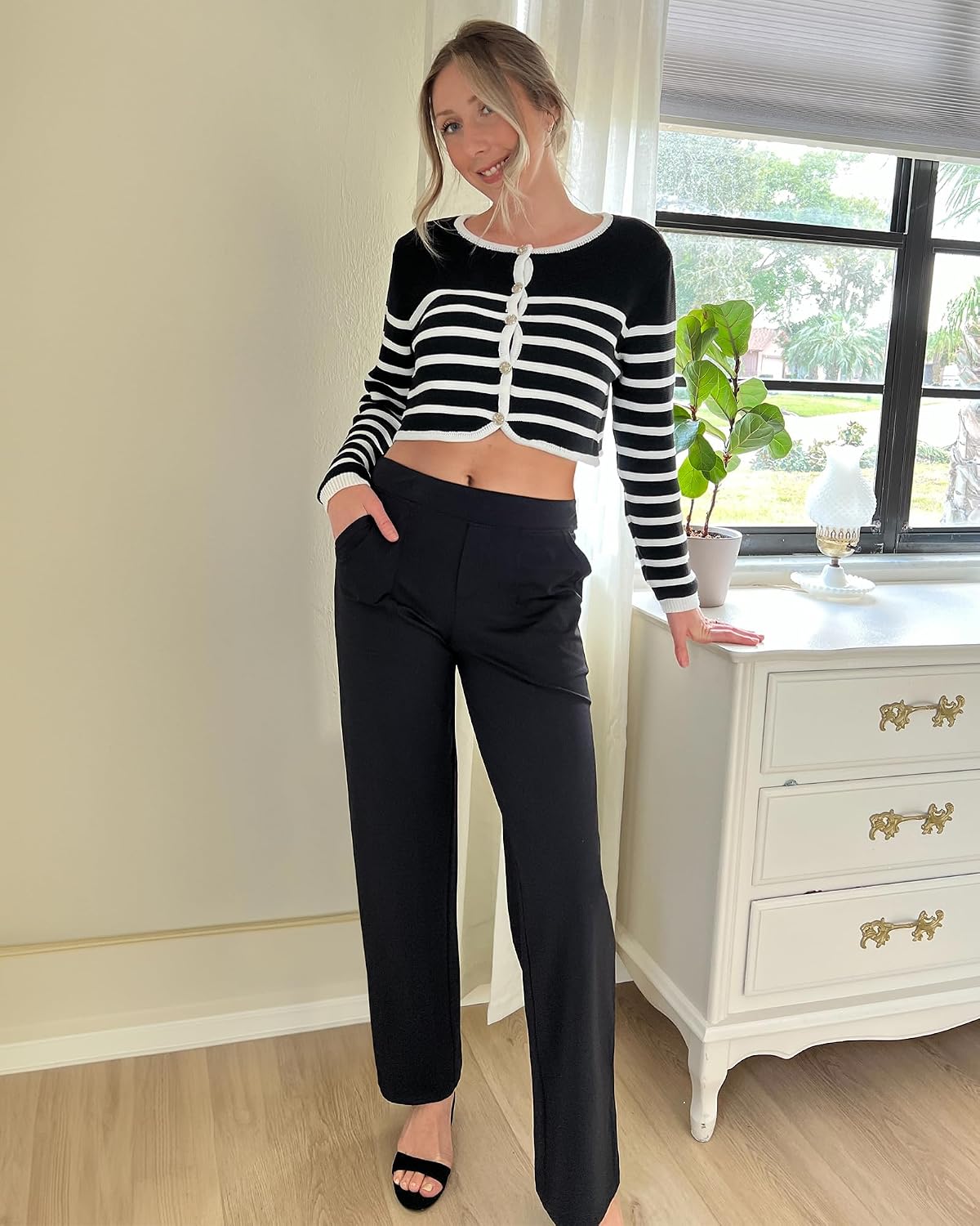 Thumbnail 2 de G4Free ShiftReady Women's Dress Yoga Pants, High-Waisted Straight Leg