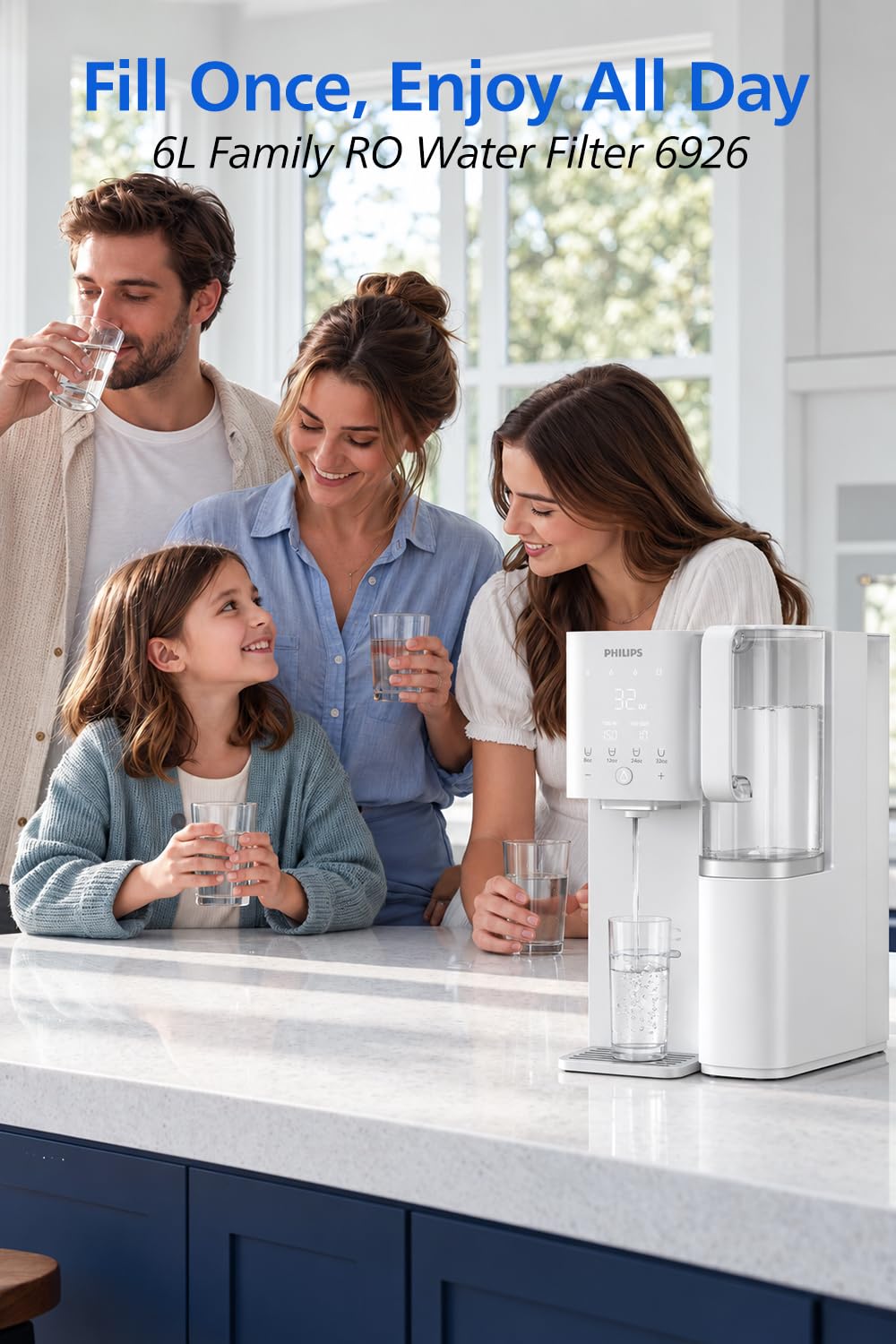 Detalle de PHILIPS ADD6926WH/37 Countertop RO Water Purifier, 6L Tank, 6-Stage Filter
