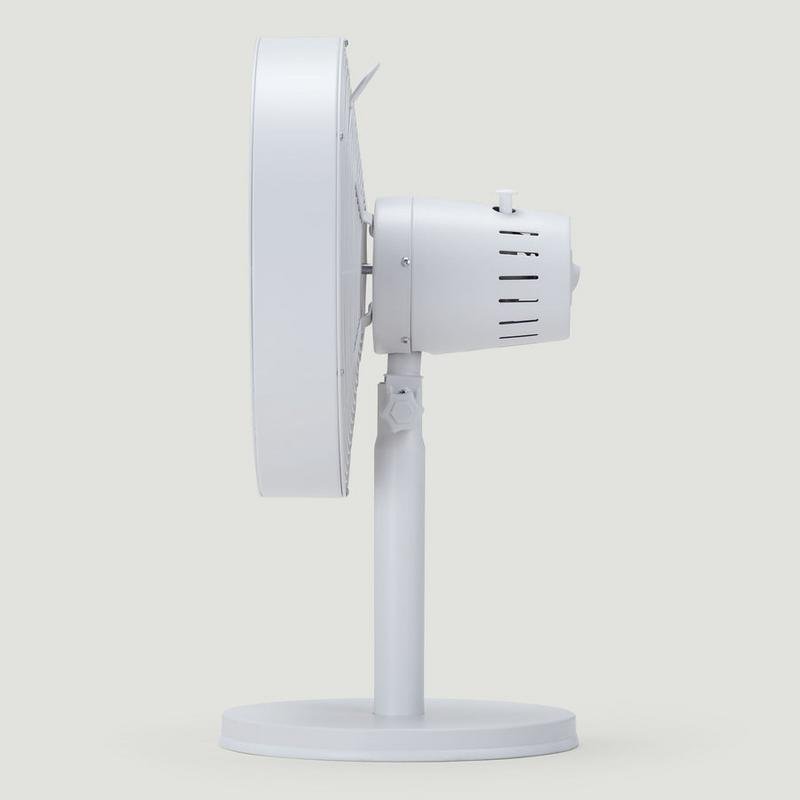 Detalle 2 de Ventilador de sobremesa Mellerware Brizy Circle 35W 5 aspas aluminio blanco