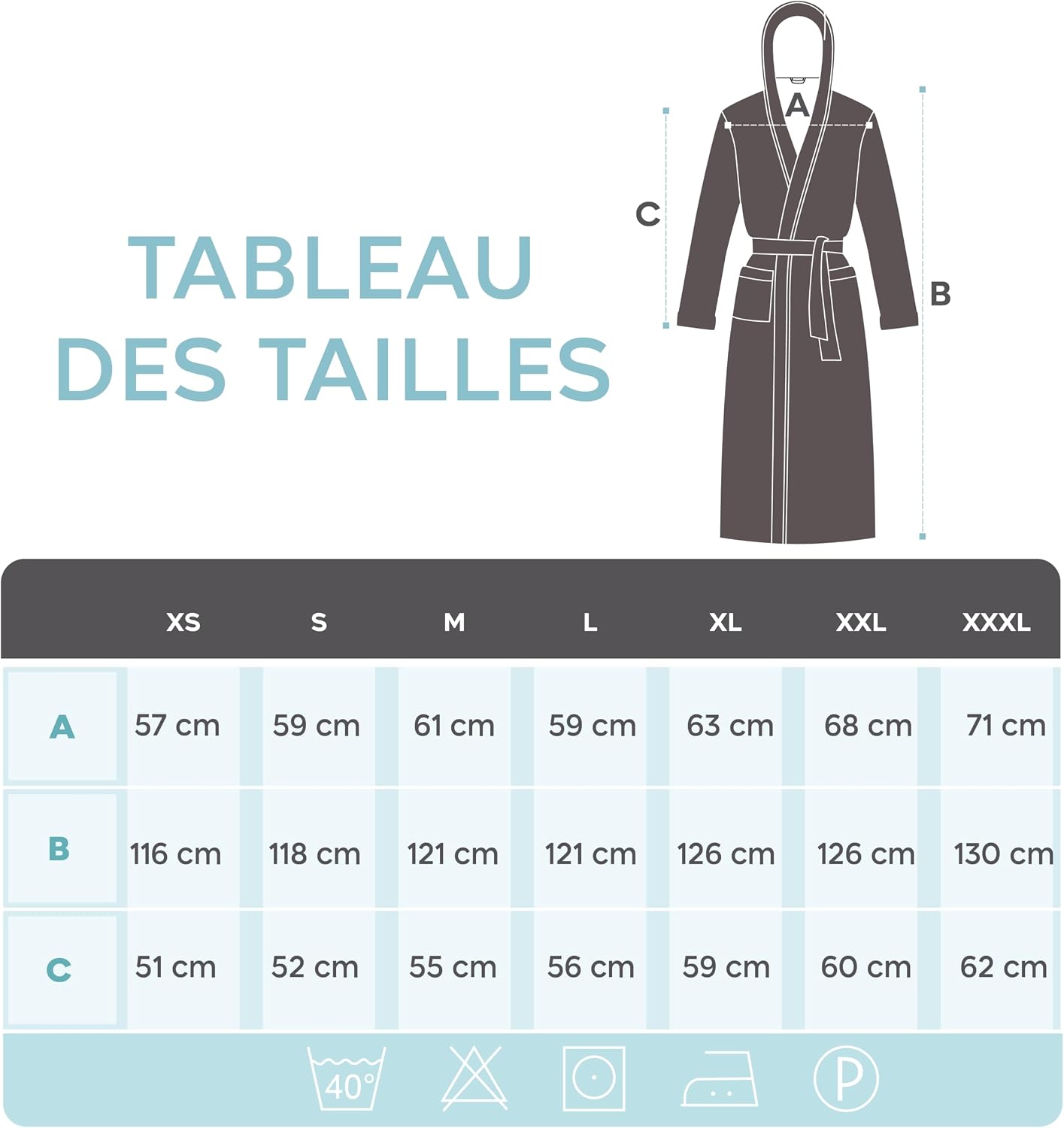 Thumbnail 4 de Twinzen Peignoir de Bain Homme M 350 g/m²