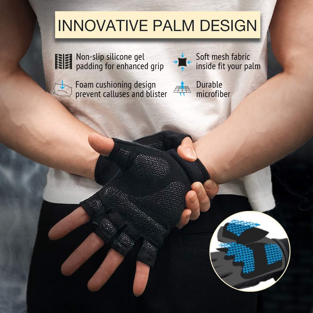 Detalle de ATERCEL Guantes Gimnasio para levantamiento