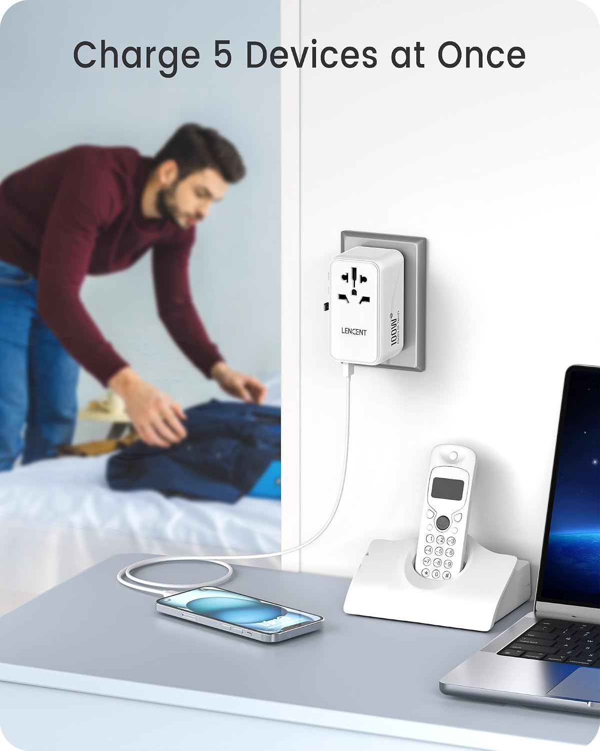 Thumbnail 5 de LENCENT Reiseadapter 100W GaN3 universell