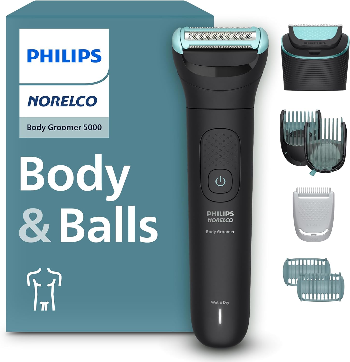 Detalle de Philips Norelco BG5495 Body Groomer 100 minutes 🪒