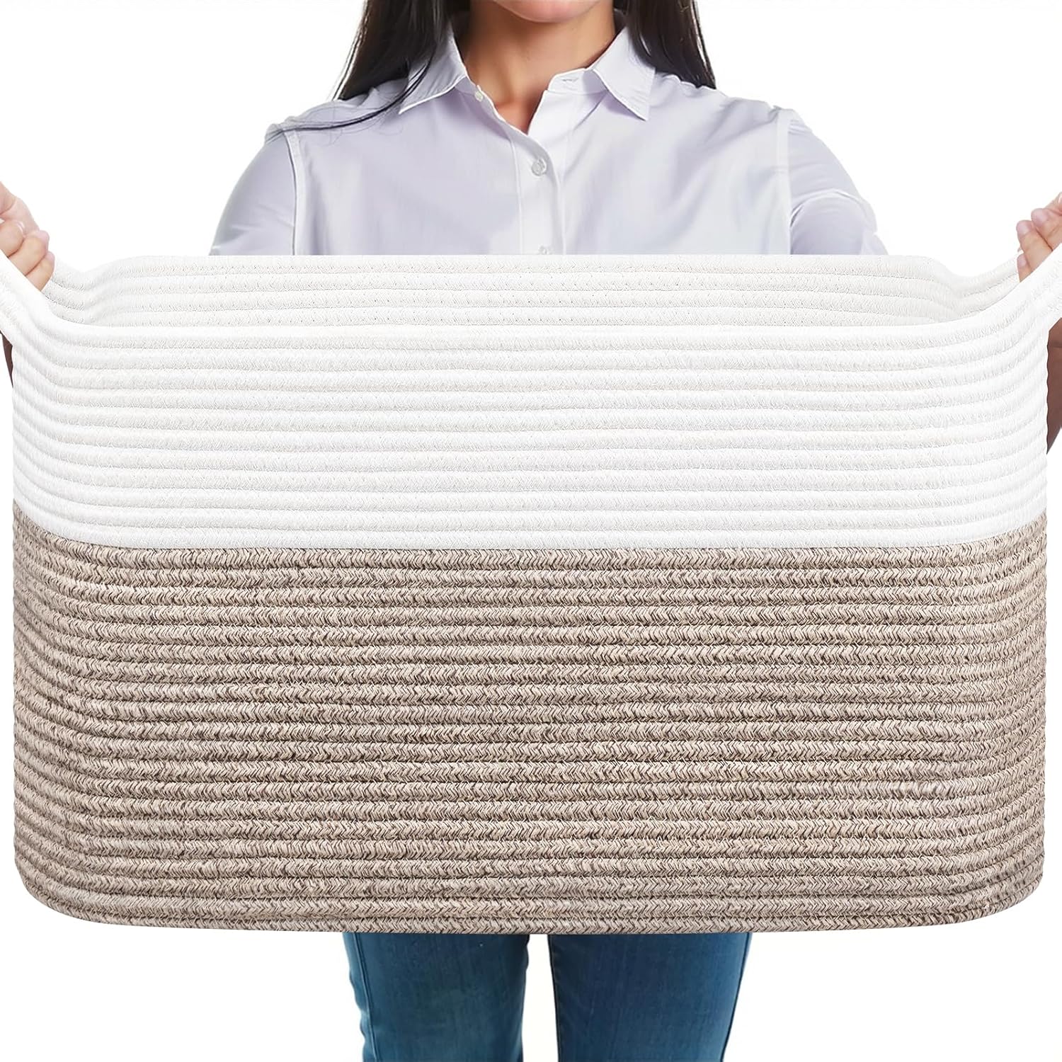 Detalle de JOJOSEE Large Storage Basket 55x38x30 cm