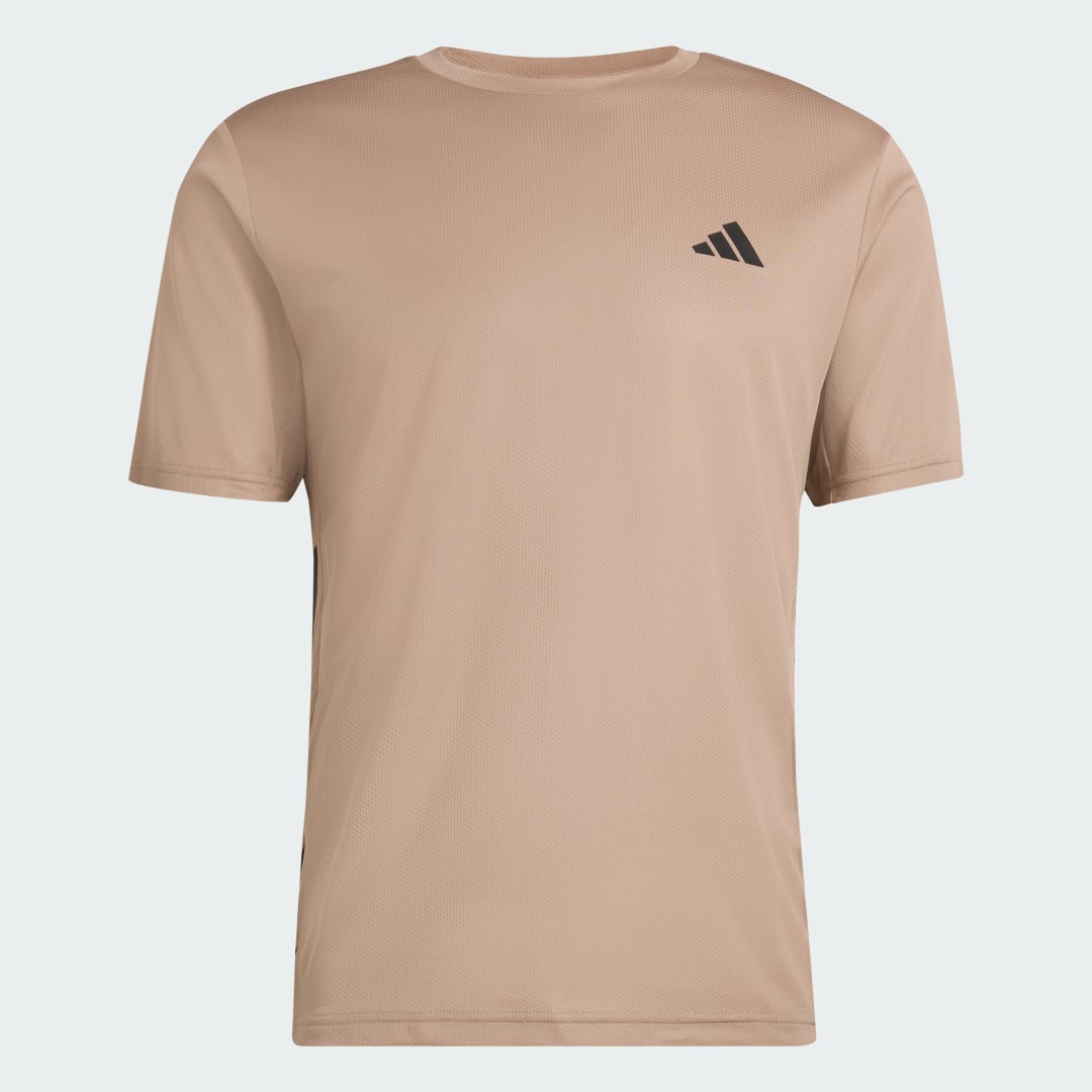 Detalle 2 de WORKOUT ESSENTIALS BASE 3-STRIPES T-SHIRT de Adidas — color Marrón
