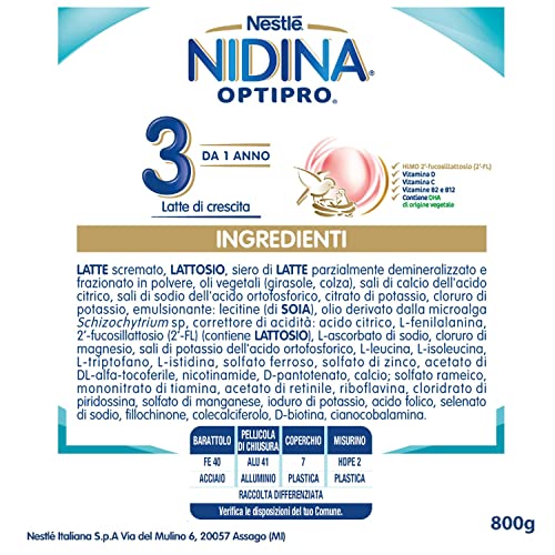 Thumbnail 8 de NESTLÉ NIDINA Optipro 3 Latte di Crescita in Polvere da 800 g