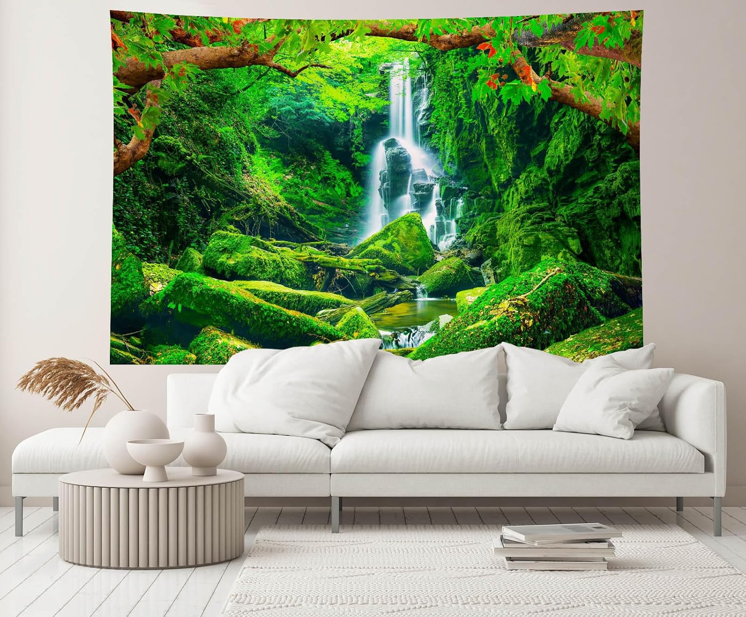 Detalle de CHNBGPRO 2.1m x 1.5m Green Jungle Waterfall Backdrop