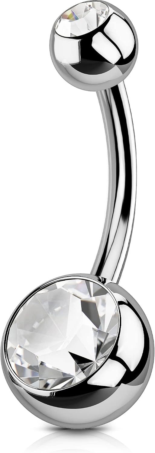 Detalle de OUFER Belly Bars 14G Titane Grade 23