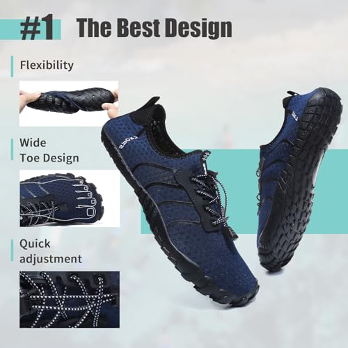 Detalle de Hanani Barefoot Water Shoes: Lightweight, Quick-Dry Aqua Shoes for Unisex Waterside Wear