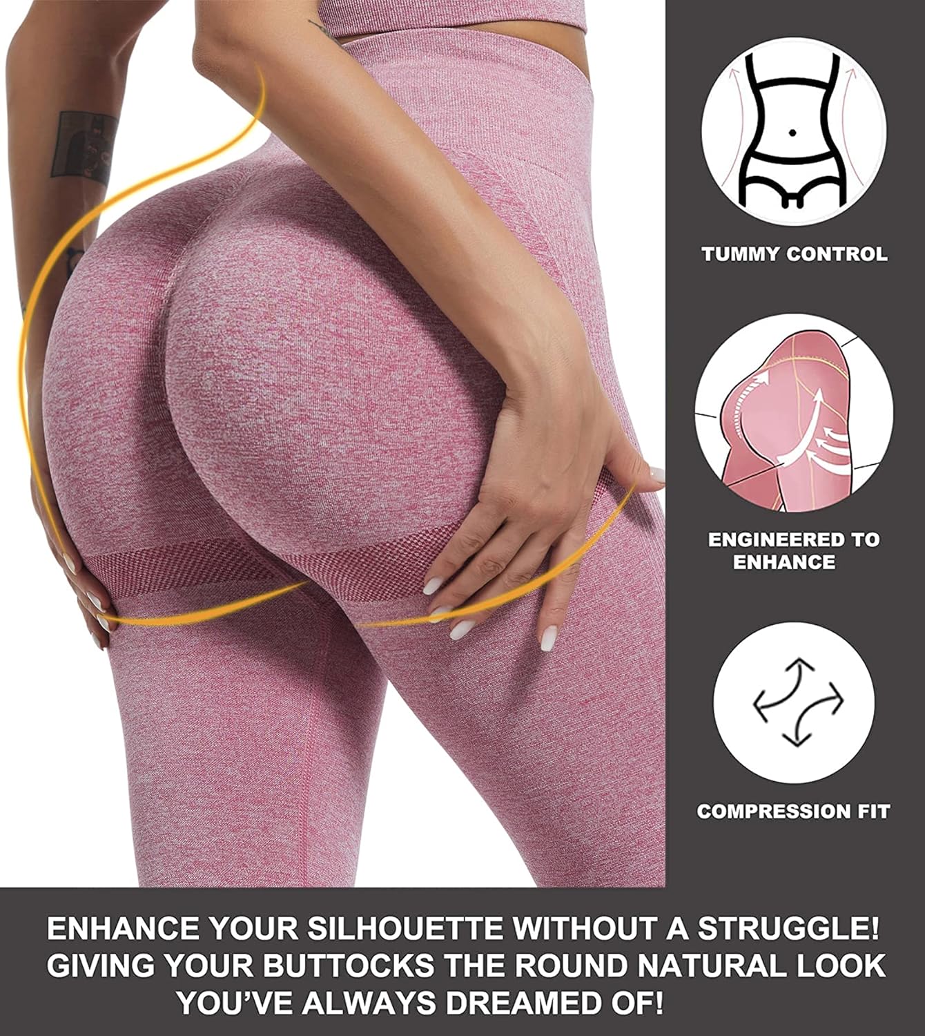 Thumbnail 3 de CHRLEISURE Workout Leggings Set seamless scrunch 3-piece 🩳