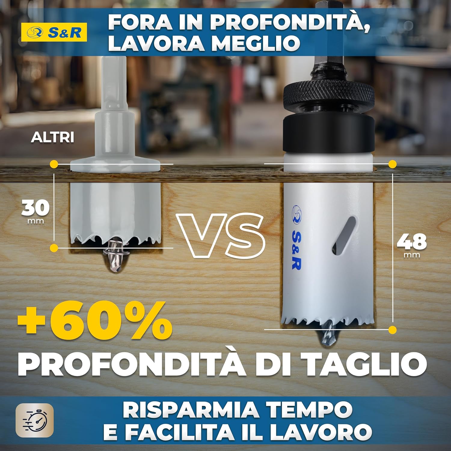 Detalle 2 de S&R Sega a Tazza BIM 35 mm per Trapano 📐