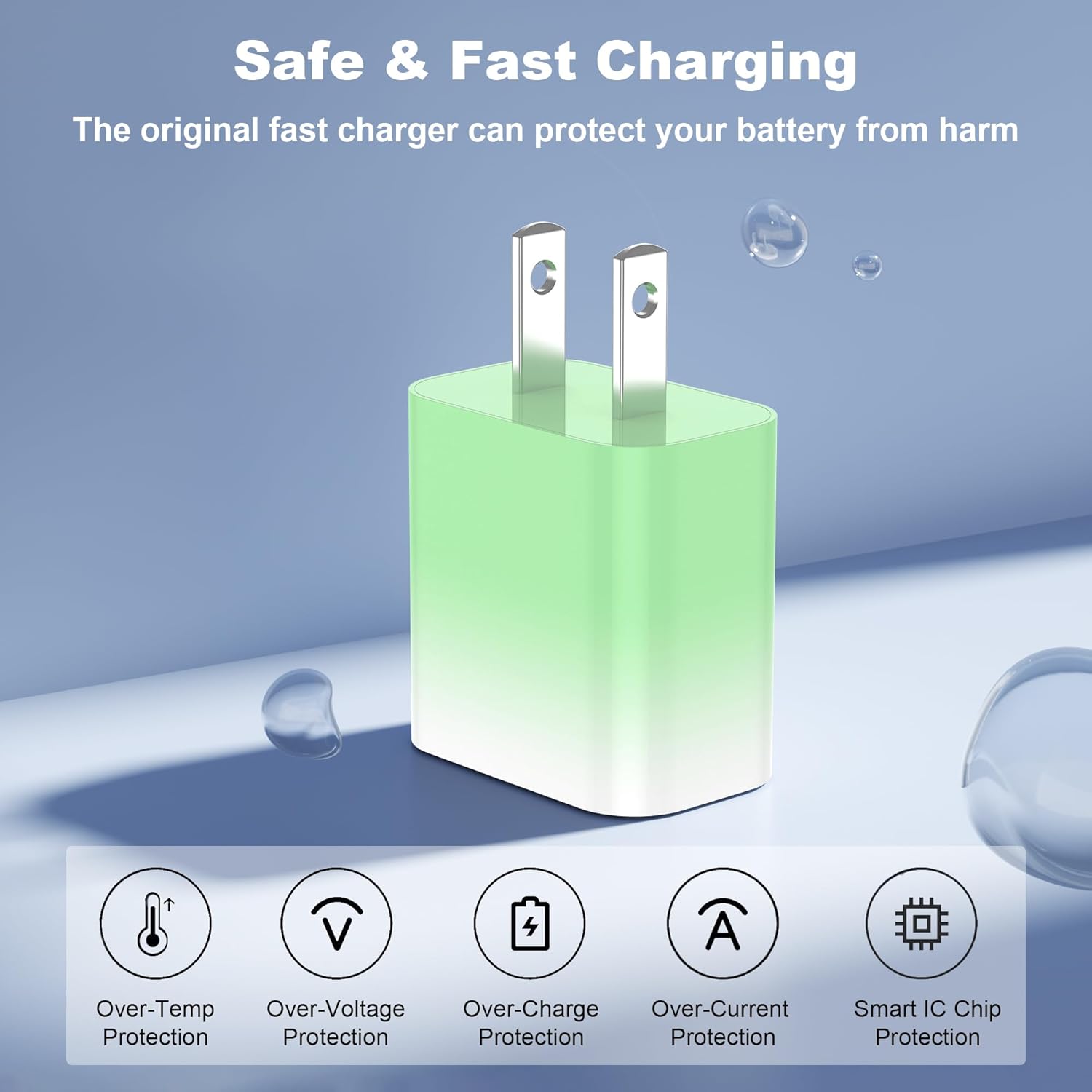 Thumbnail 1 de GREPHONE 20W PD USB-C Wall Charger 4-Pack with 6ft C-to-Lightning Cables